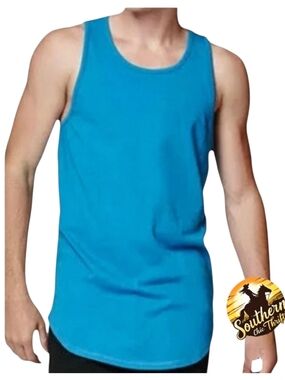 Men's Blue Tank Top Sleeveless Shirt